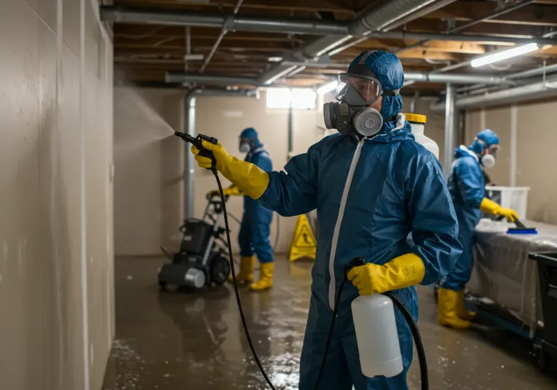 Basement Sanitization and Antimicrobial Treatment process in Jackson County, AL